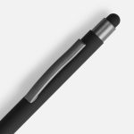 Ручка шариковая Atento Soft Touch Stylus со стилусом, черная — изображение 3