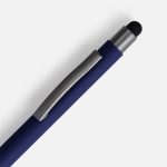 Ручка шариковая Atento Soft Touch со стилусом, темно-синяя — изображение 3