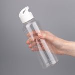 Бутылка для воды Plaske, прозрачная с белой крышкой — изображение 7