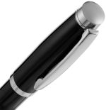 Ручка шариковая Letra Chrome, глянцевая, черная — изображение 4