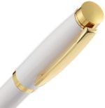 Ручка шариковая Letra Gold, глянцевая, белая — изображение 4