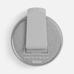 Bluetooth-колонка с беспроводной зарядкой и часами netEnergy, серая — изображение 5