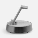 Bluetooth-колонка с беспроводной зарядкой и часами netEnergy, серая — изображение 3