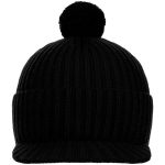 Вязаная шапка с козырьком Peaky, черная — изображение 4