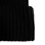 Вязаная шапка с козырьком Peaky, черная — изображение 5