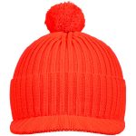 Вязаная шапка с козырьком Peaky, красная (кармин) — изображение 4