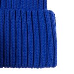 Вязаная шапка с козырьком Peaky, синяя (василек) — изображение 5