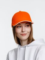 Бейсболка Spiker, оранжевая с белым — изображение 5