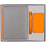 Коробка Overlap под ежедневник, аккумулятор и ручку, ver.2, серая — изображение 2