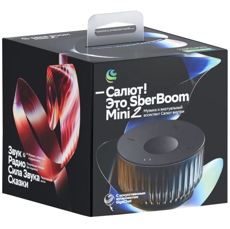 Умная колонка SberBoom Mini 2, черная — изображение 5