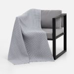 Плед вафельный Elenglect, светло-серый — изображение 4