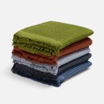 Плед вафельный Elenglect, оранжевый — изображение 5