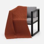 Плед вафельный Elenglect, оранжевый — изображение 4