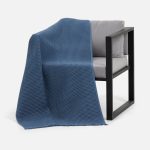 Плед вафельный Elenglect, темно-синий — изображение 4