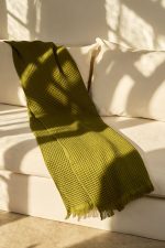 Плед вафельный Elenglect, зеленый — изображение 6