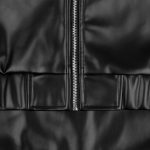 Бомбер из искусственной кожи Univer, черный — изображение 7