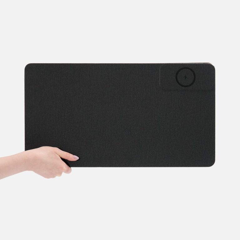 Складной стол для ноутбука с беспроводной зарядкой Kickstand Table, серый — изображение 6