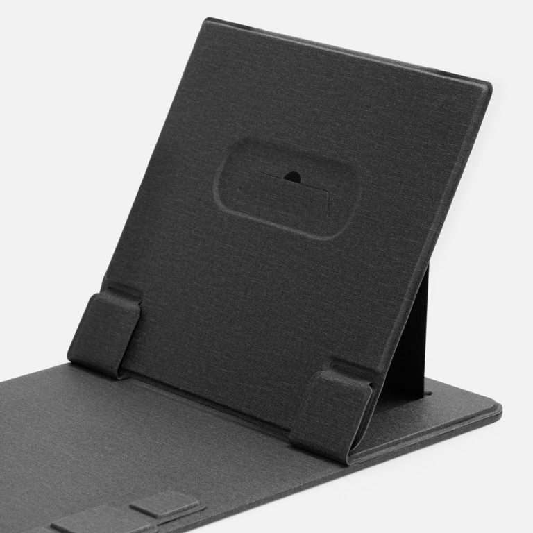 Складной стол для ноутбука с беспроводной зарядкой Kickstand Table, серый — изображение 4