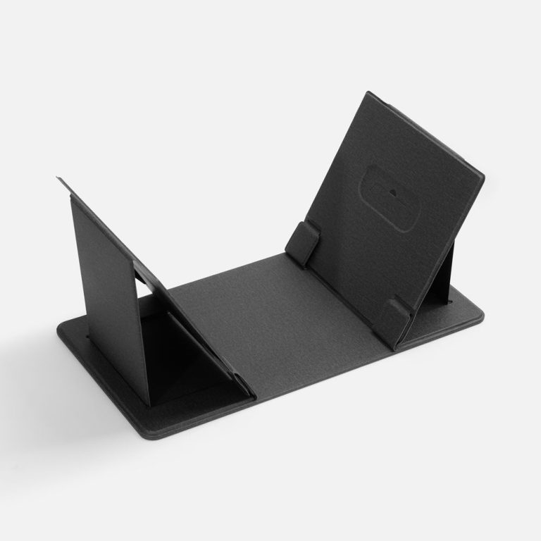 Складной стол для ноутбука с беспроводной зарядкой Kickstand Table, серый — изображение 3