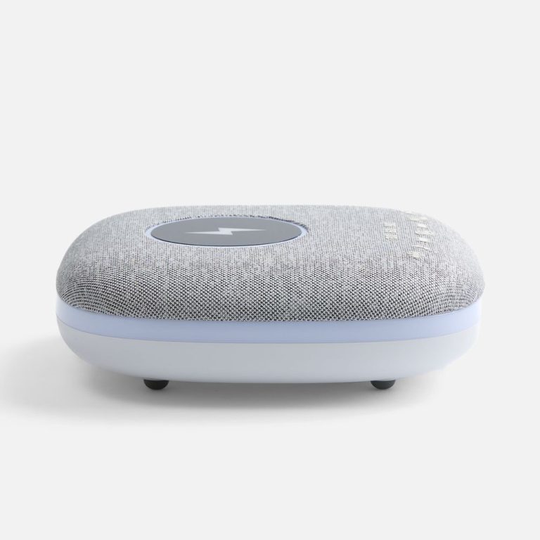 Bluetooth колонка с беспроводной зарядкой и подсветкой Terrafonic, серая — изображение 3