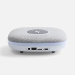 Bluetooth-колонка с беспроводной зарядкой и подсветкой Terrafonic, серая — изображение 4