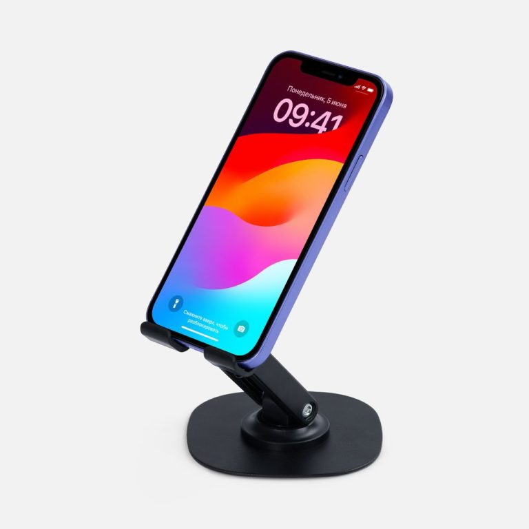 Подставка для смартфона Smartic Light, черная — изображение 6