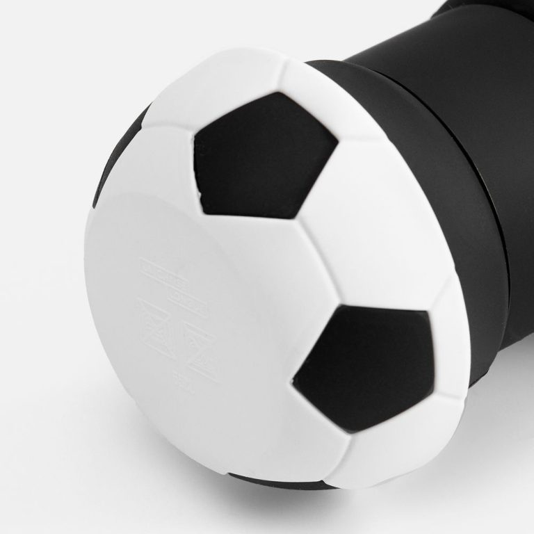 Складная бутылка для воды Football Flex, белая с черным — изображение 5