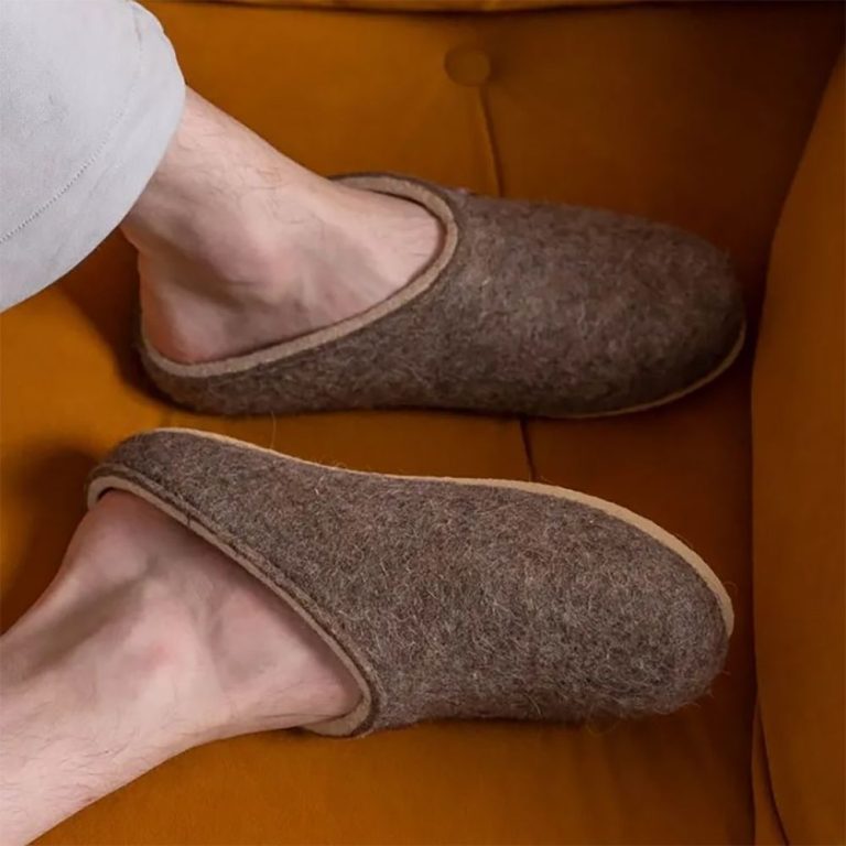 Домашние валенки Step, серо-коричневые (натуральные) — изображение 6