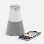 Bluetooth-колонка с беспроводной зарядкой и подсветкой Cone Sonance, серая — изображение 4