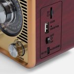 Bluetooth-колонка с радио Listenberg, коричневая — изображение 7