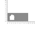 Лейбл из ПВХ с вырубкой «Дом», серый — изображение 3