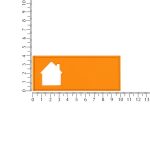 Лейбл из ПВХ с вырубкой «Дом», оранжевый неон — изображение 3