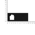 Лейбл из ПВХ с вырубкой «Дом», черный — изображение 3