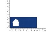 Лейбл из ПВХ с вырубкой «Дом», синий — изображение 3