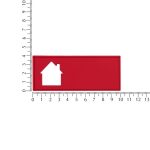 Лейбл из ПВХ с вырубкой «Дом», красный — изображение 3