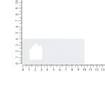 Лейбл из ПВХ с вырубкой «Дом», белый — изображение 3