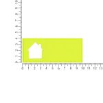 Лейбл из ПВХ с вырубкой «Дом», желтый неон — изображение 3