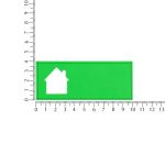 Лейбл из ПВХ с вырубкой «Дом», зеленый неон — изображение 3