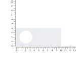 Лейбл из ПВХ с вырубкой «Круг», белый — изображение 3