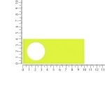 Лейбл из ПВХ с вырубкой «Круг», желтый неон — изображение 3