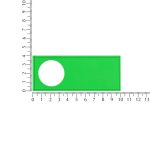 Лейбл из ПВХ с вырубкой «Круг», зеленый неон — изображение 3