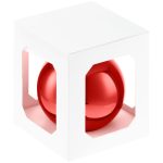 Елочный шар Finery Gloss, 10 см, глянцевый красный — изображение 3