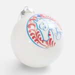 Елочный шар Finery Gloss, 10 см, глянцевый белый — изображение 7