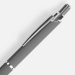 Ручка шариковая Chromos Soft Touch, серая — изображение 3