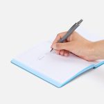 Ручка шариковая Chromos Soft Touch, серая — изображение 4