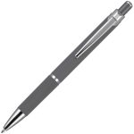 Ручка шариковая Chromos Soft Touch, серая — изображение 3