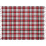 Плед «Валдай», бежевый с красным и синим — изображение 3