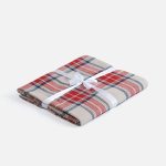 Плед «Валдай», бежевый с красным и синим — изображение 6