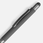 Ручка шариковая Digit Soft Touch со стилусом, серая — изображение 3