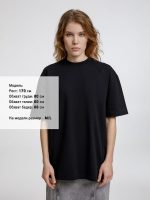 Футболка оверсайз унисекс Sideline, черная — изображение 5